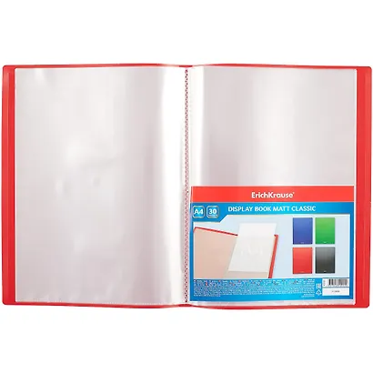 Папка 30ф А4 "Matt Classic" пластик, красный, Erich Krause - фото 2