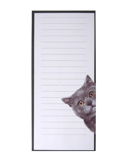 Блок для записей 85х190, 50 листов в линейку, "Коты", на магните - фото 7