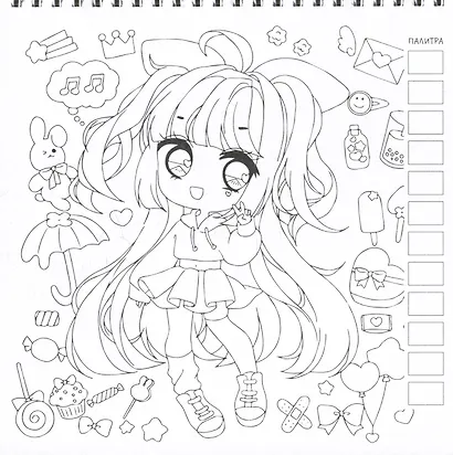 Аниме! Раскраска для работы маркерами - фото 4