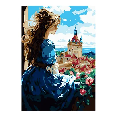 Картина по номерам на картоне 20х28,5 см "У окна" - фото 1