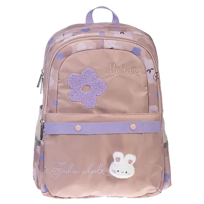 Рюкзак для девочек Милый зайчик 41*29*17,5см, 2 отделения, 3 кармана, светоотражающая нагрудная стяжка - фото 1
