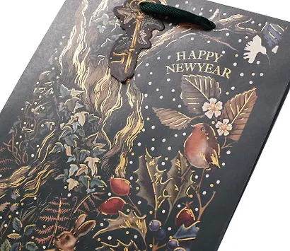 Пакет А5 23*18*10 "В лесу" НГ, бум.мат.ламинат - фото 2