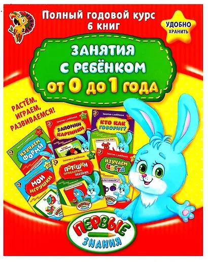 Обучающие книги. Полный годовой курс. Занятия с ребенком от 0 до 1 года. Комплект из 6 книг - фото 2