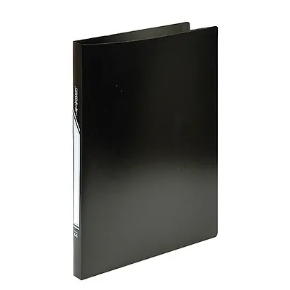 Папка А4 с прижимом, пластик, черная, inФормат - фото 1