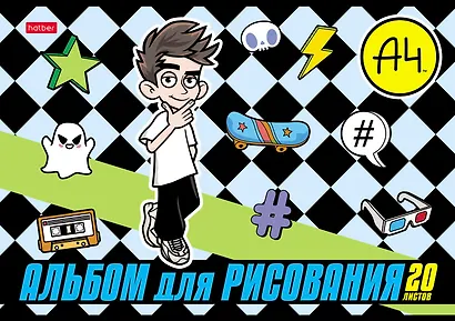 Альбом для рисования Hatber, "Влад А4", А4, 20 листов, на скрепке, в ассортименте - фото 3
