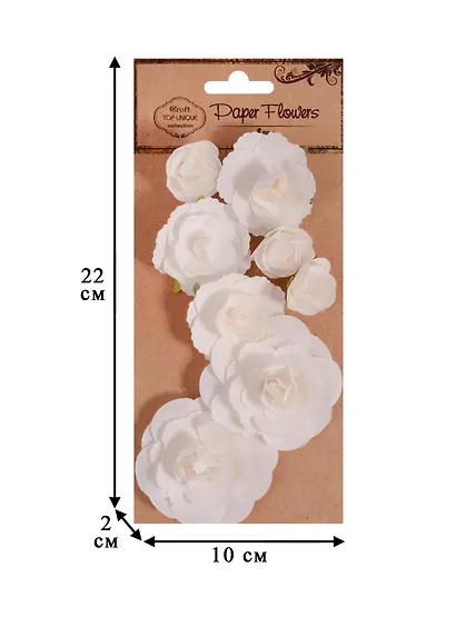 Цветы бумажные микс размеров, 8шт (C26004839W) - фото 6