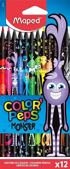 Карандаши цветные «Color'Peps Monster», Maped, 12 цветов - фото 1