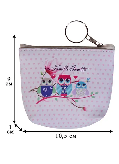 Косметичка-кошелек Совы (11х9) (ПВХ) - фото 3