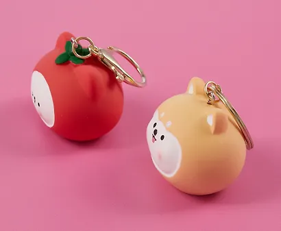 Брелоки парные Котик-томат и Собачка-картошка (ПВХ) (5х4) (12-NVEB-6) - фото 3