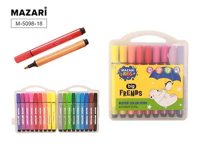 Фломастеры Mazari, Jumbo Big Friends, 18 цветов - фото 2