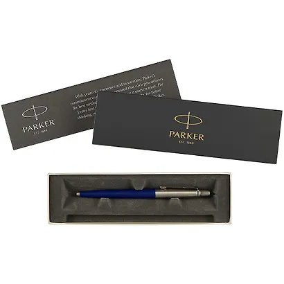 Ручка шариковая Parker, Jotter Blue, подарочная синяя - фото 3