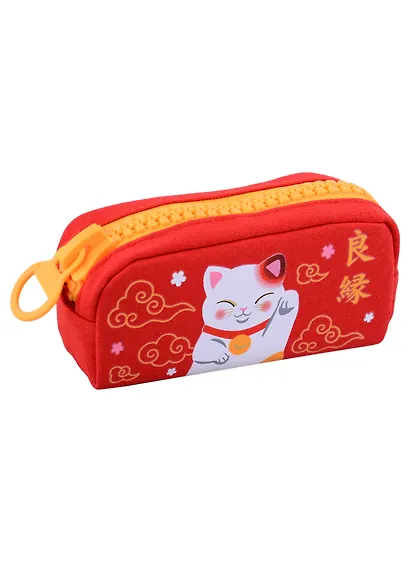Пенал с большой молнией "Котик Манэки-нэко" - фото 1