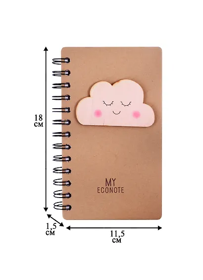 Блокнот Облачко с закрытыми глазками (объемная аппликация) (200стр) (11,5х18) - фото 3
