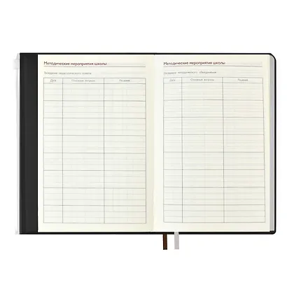 Ежегодник учителя А6+ 256л 125*178мм "ПВХ" бронзовый, мягкий переплет, шелкогр, вставной тонир.блок, ляссе - фото 5