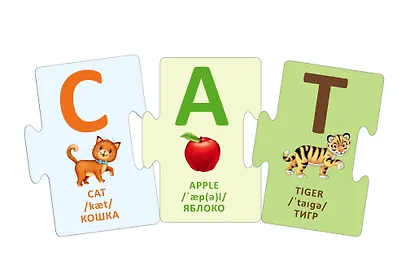 Английский для малышей. 26 карточек-пазлов - фото 4