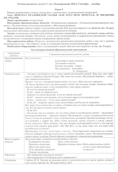 НОД. Речевое развитие детей 6-7 лет. Сентябрь - декабрь. 72 карты с методическим сопровождением - фото 5