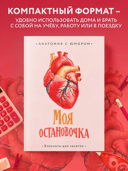 Книга для записей А5 64л тчк. "Моя остановочка. Блокнот анатомический" - фото 6