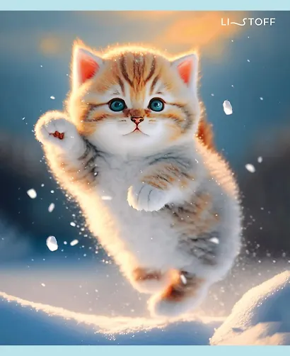 Тетради А5 48л кл. "Зимние котики" мелов.картон, скрепка, мат. ВД-лак, многоуровн.конгрев, офсет - фото 4