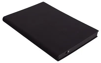 Ежедневник недат. А5+ 160л "Нубук" черный, кожзам, мягк.переплет, тонир.блок, блинт.тиснение, справ.мат-лы, 2 ляссе, инд.уп - фото 2