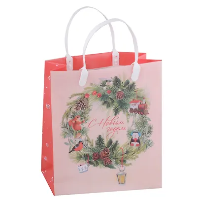 Пакет подарочный пластик А5, в ассортименте - фото 3