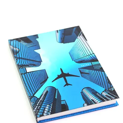 Книга для записей А5 160л кл. "Над городом" 7БЦ, мат.ламинация, выб.лак - фото 4