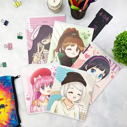 Тетрадь в клетку Listoff, "Подружки", 48 листов, в ассортименте - фото 11