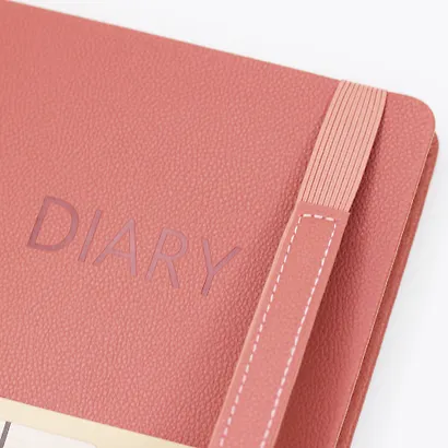 Ежедневник недат. А5 128л "Blank" помадный, 7Б, иск.кожа, интегр.переплет, торец в цвет обл, на резинке, тонир.блок, ляссе - фото 2