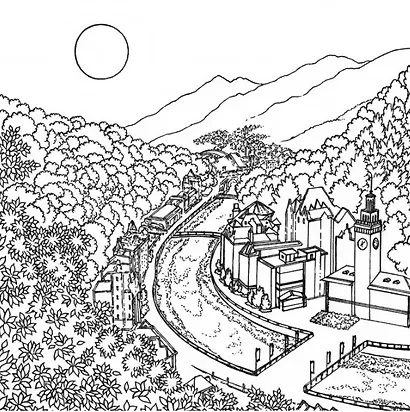 Путешествие по России. Раскраска-антистресс для работы карандашами, маркерами и гелевыми ручками (Орлиное гнездо) - фото 4