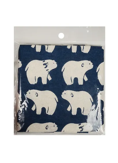 Отрез льна (48*48см) (пакет) Мишка на синем (11-00399-L3) - фото 1