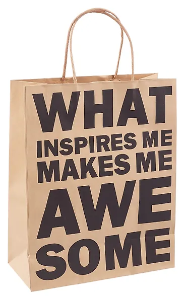 Пакет А4 26*32*12 "What inspires" нейтр., крафт - фото 2