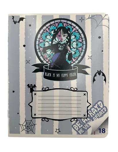 Тетрадь в клетку Centrum, "Вэнсдэй коллаж", 18 листов, в ассортименте - фото 3