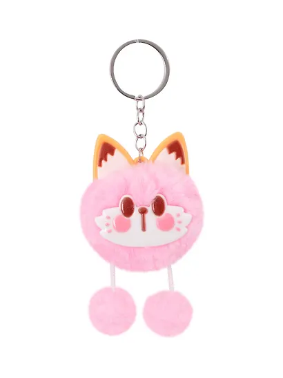 Брелок-помпон Лисичка (искусственный мех) (10 см) - фото 3