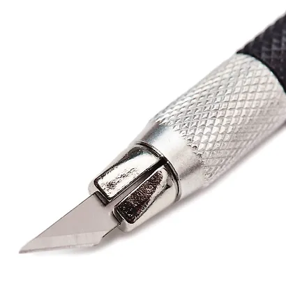 Коврик для резки А5 защитный, макетный нож, запасн.лезвия, линейка, блистер, Малевичъ - фото 7