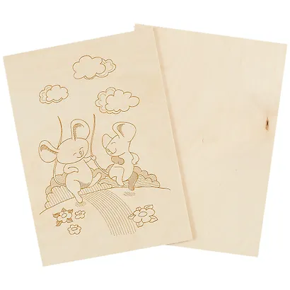 Выжигание. Доски для выжигания 2 шт.Танцующие мыши (блистер) - фото 2