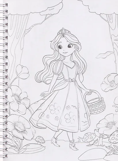 Принцессы. Раскраска - фото 5