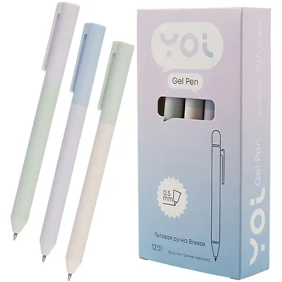 Ручка гелевая Yoi, Breeze, автоматическая синяя 0,5 мм - фото 5