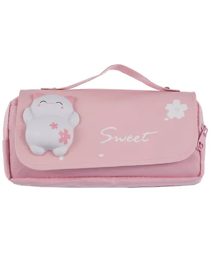 Пенал-сумка на молнии "Sweet" с ручкой, 2 отделения, розовый, Yoi - фото 7