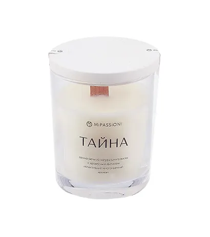 Свеча ароматическая в стакане с крышкой Тайна (стекло) (250мл) (9,5см) - фото 2
