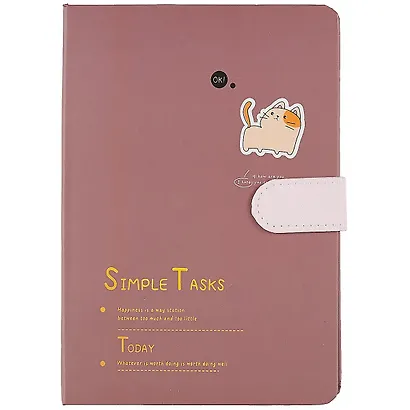 Блокнот с магнитной застежкой Котик Simple Tasks (256стр) (13х19) - фото 4