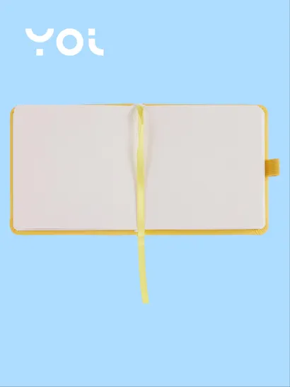 Скетчбук 12*12 80 листов, желтый, 140г/м2, слоновая кость, Yoi - фото 3