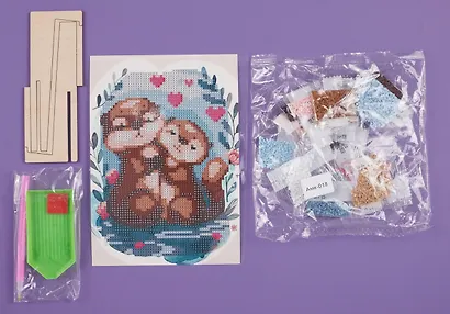 Алмазная мозаика 15*20 детская (неполное заполнение) "Сладкая парочка" - фото 4