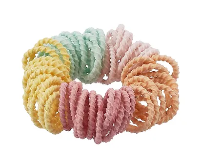 Набор резиночек в коробочке-пончике (60 штук) (пастельные оттенки) (2,5 см), Lafilaf - фото 3