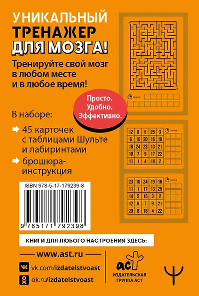 Тренажер для мозга: Умные карты. Таблицы Шульте и Лабиринты - фото 2