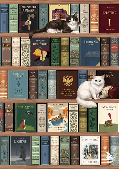 Блокнот. Книжный шкаф. (А5, твердая обложка, 64 л.) (у.н.) - фото 1