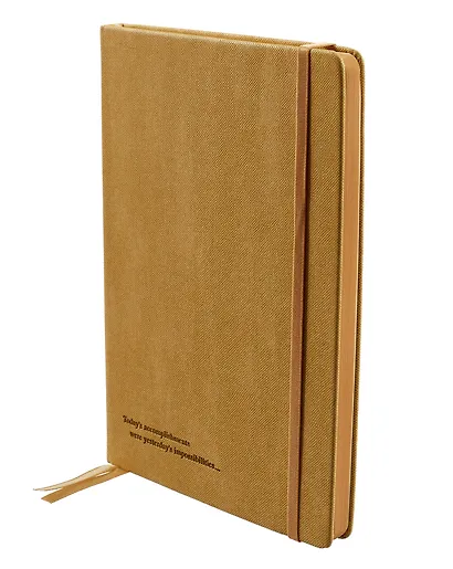 Ежедневник недат. А5 96л "Melange" желтый, тв.переплет, резинка, тонир.блок, ляссе - фото 3