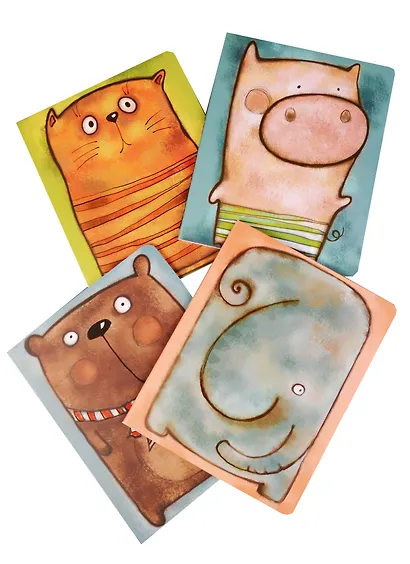 Тетрадь в клетку Marker Arte, "Толстуны", 40 листов, в ассортименте - фото 3