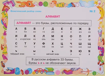 Умные многоразовые карточки. Фонетический разбор слова. 16 карточек - фото 4