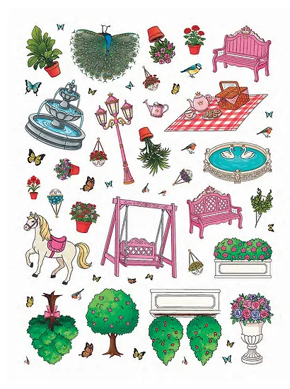 Замок сказочной принцессы: Творческий блокнот румбокс (200+ наклеек) - фото 5