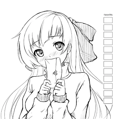 Anime! Раскраска для работы маркерами: 32 проекта с любимыми героями: Шаблоны для выкрасов к каждому рисунку - фото 3