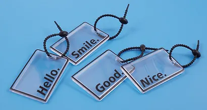 Бейдж "Hello.Smile.Nice.Good", пластик, в ассортименте - фото 3